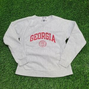 Champion Gray Sweatshirt with Red Georgia Print